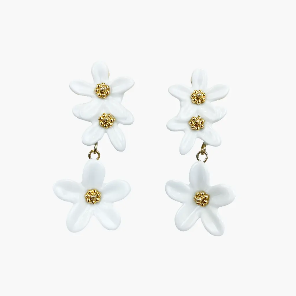 [NACH-J1070] Boucles d'oreilles 'Fleur de Citronier' – Nach