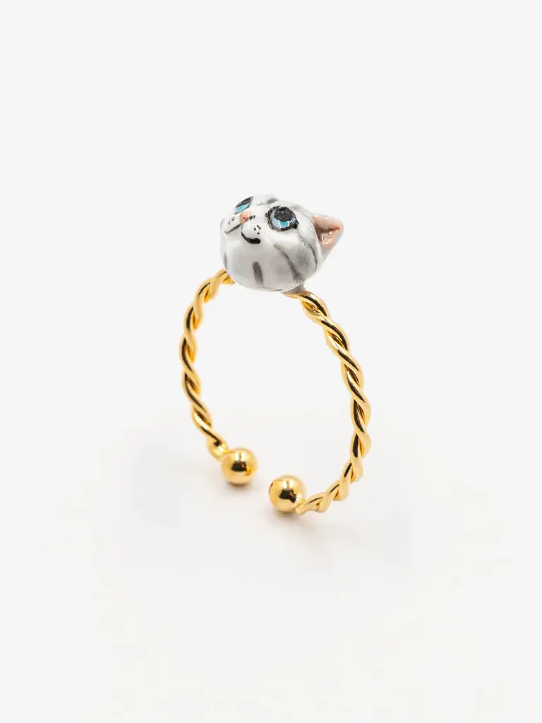 [NACH-BB131] Bague torsadée  'Chat Tabby' – Nach