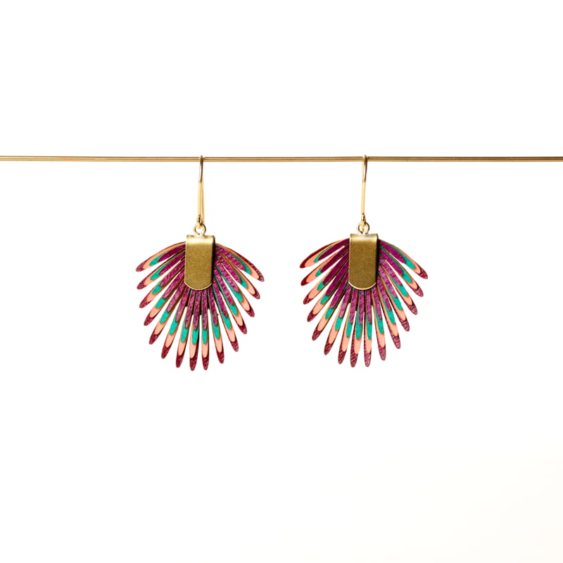 [PACA-PAL-PD013-MULT_02] Boucles d'oreilles 'Sabal 2 Corto' – Multi – Paca Peca