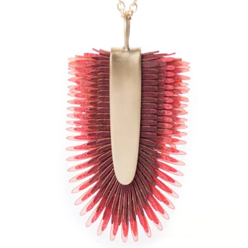[PACA-PAL-PD017-ROUG] Boucles d'oreilles 'Areca Corto' – Rouge – Paca Peca