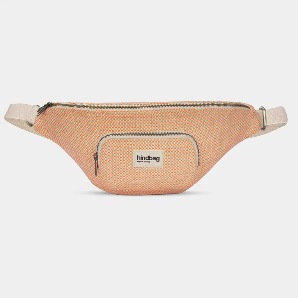 [HIND-7HINDSOFIA_TRESS_COR] Sac banane XL 'Sofia' – Tressage corail – Hindbag