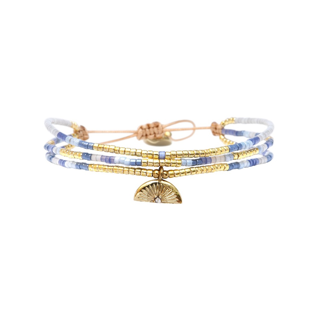 [BELLE-U-SANT-B2564BL-SBF] Bracelet 'Clémence – Santorini' – Belle Mais Pas Que