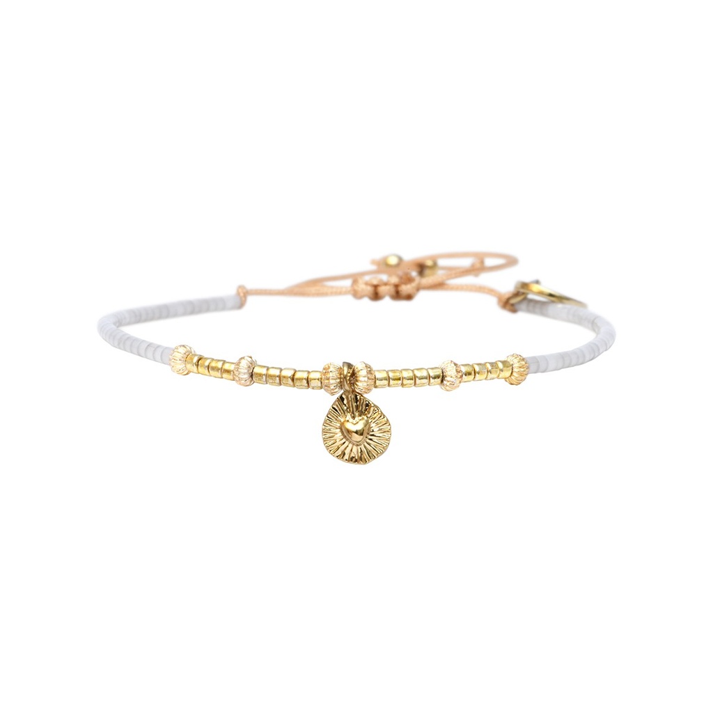 [BELLE-U-SANT-B2621WH-SBF] Bracelet 'Sandy – Santorini' – Belle Mais Pas Que