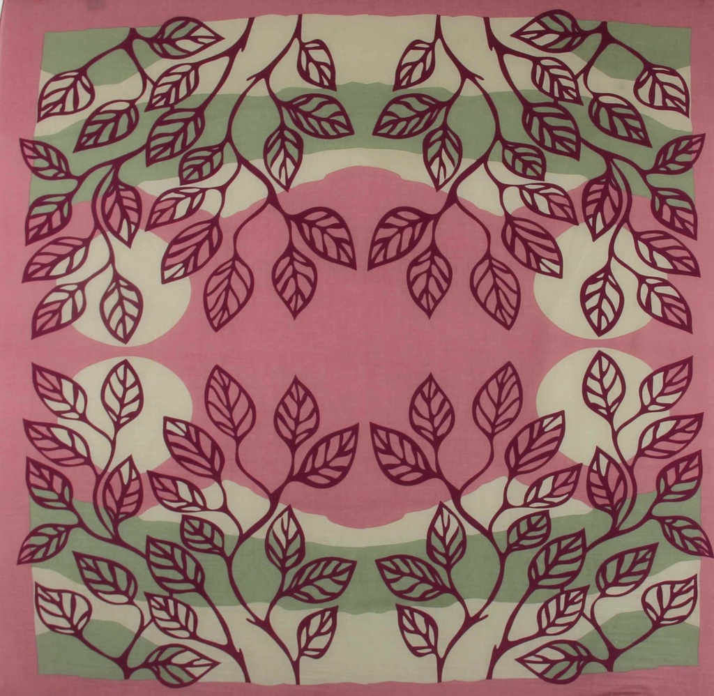 [LBV-0073] Foulard 'Palenque' – Rose – Coton bio – Les Belle Vagabondes