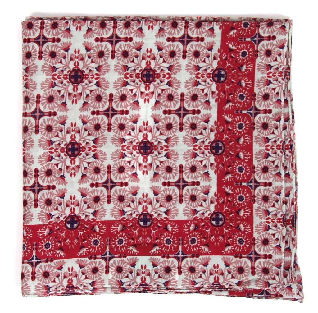 [LBV-0075] Foulard 'Tanger' – Rose – Coton bio – Les Belle Vagabondes