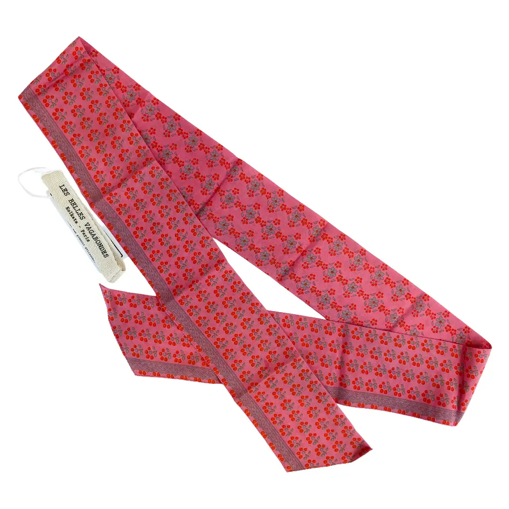 [LBV-0081] Bandeau 'Nicky' – Rose – Soie – Les Belle Vagabondes