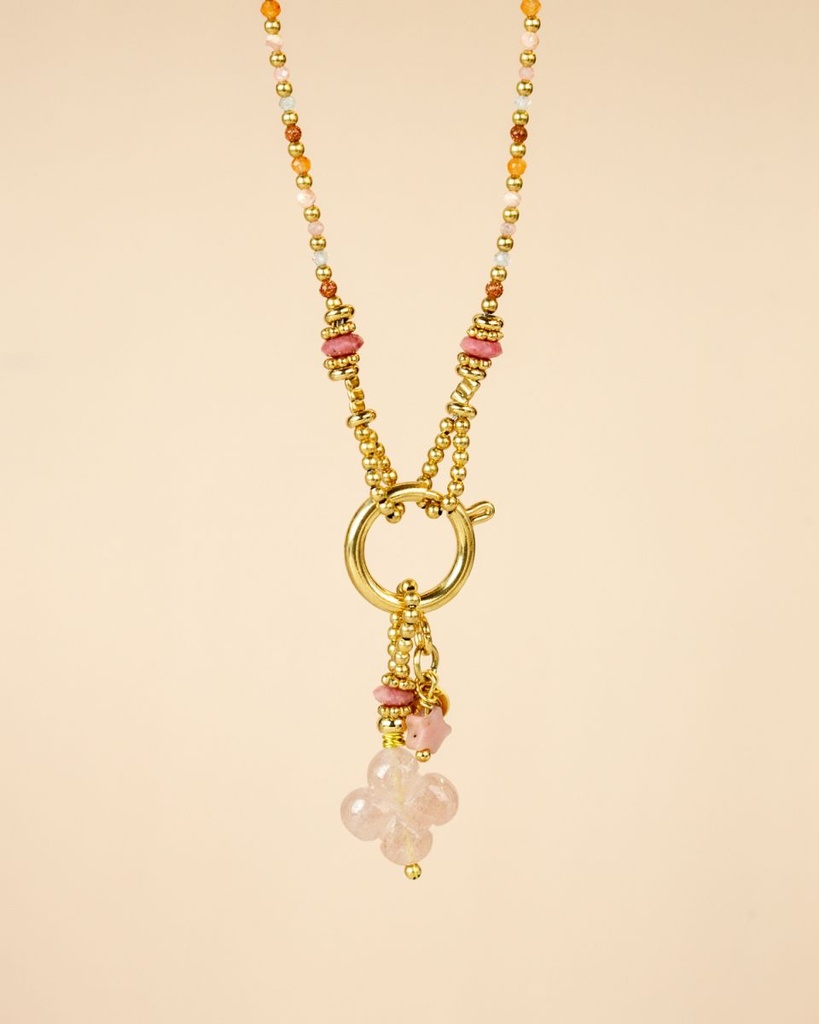 [MUJA-33024-MG-4] Collier – Acier Inoxydable – Pierre de Sable – Muja Juma
