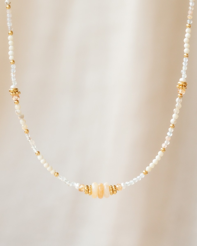 [MUJA-33031-MG-1] Collier – Acier Inoxydable – Perle – Muja Juma