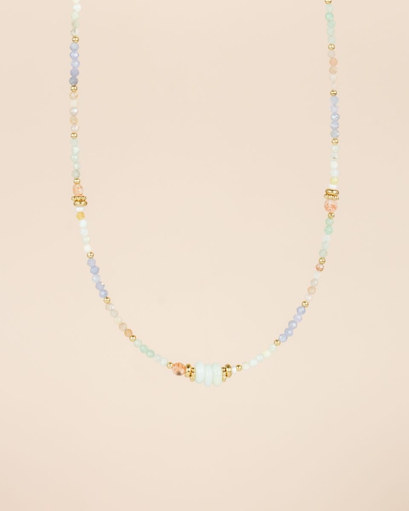 [MUJA-33031-MG-4] Collier – Acier Inoxydable – Amazonite – Muja Juma