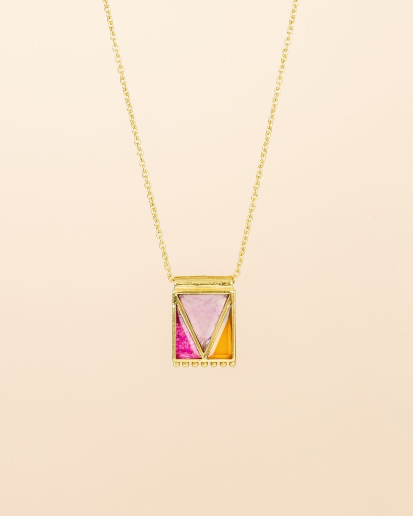 [MUJA-3763-GB-33] Collier 'Sahar' – Plaqué Or – Améthyste – Muja Juma