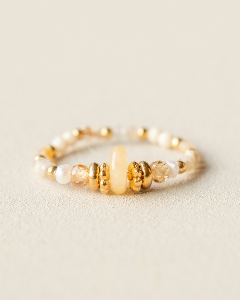 [MUJA-44011-MG-1] Bague – Acier Inoxydable – Pierre de Lune – Muja Juma