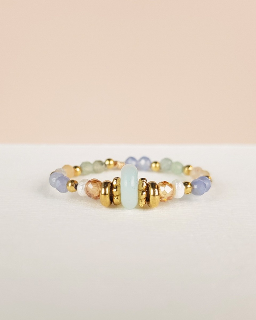 [MUJA-44011-MG-4] Bague – Acier Inoxydable – Tanzanite – Muja Juma