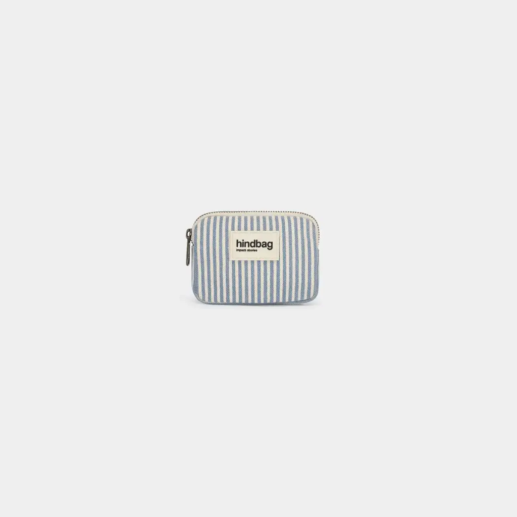 [HIND-7HINDLILI_RAYF_BLEU] Pochette 'Lili' – Rayures bleu – Hindbag