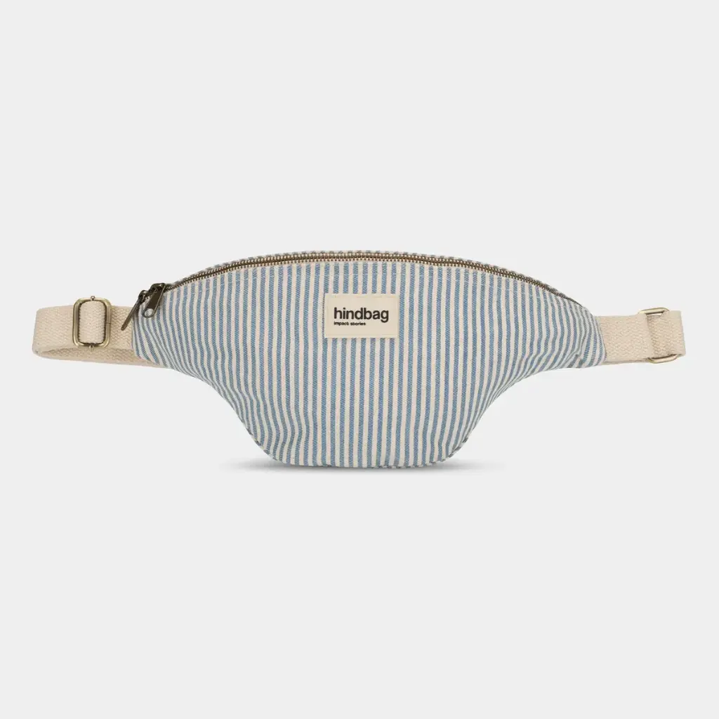 [HIND-7HINDOLI_RAYF_BLEU] Sac banane 'Olivia' – Rayures bleu – Hindbag