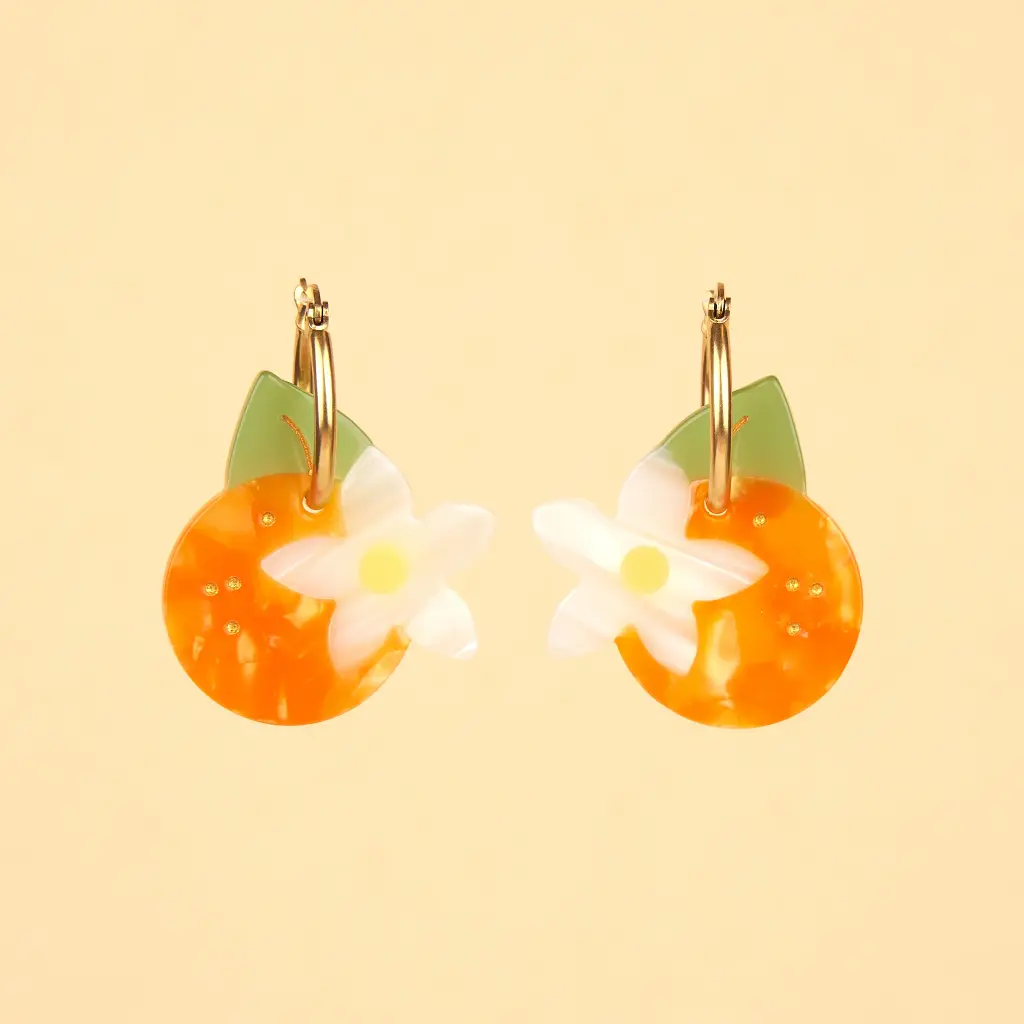 [COU-BOFLEURDORANGER] Boucles d'oreilles 'Fleur d'Oranger' – Coucou Suzette