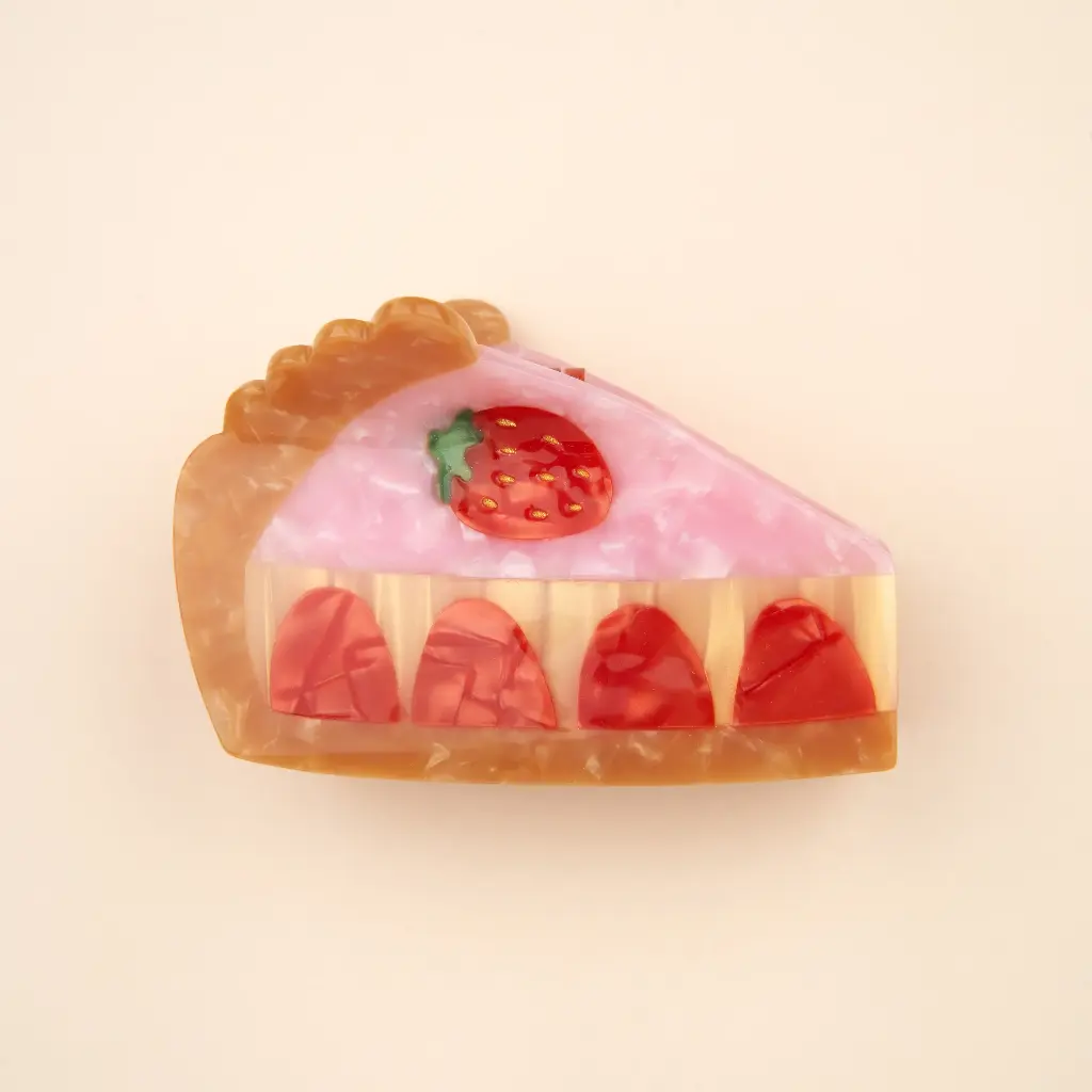 [COU-PINCETARTEAUXFRAISES] Pince à cheveux 'Tarte aux Fraises' – Coucou Suzette