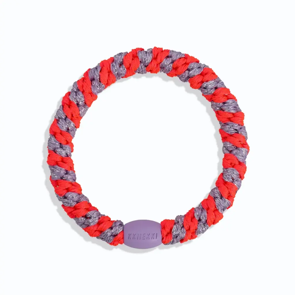 [KNKK-29263] Élastique – Classique – Lilas & rose fluo – Rayé – Kknekki