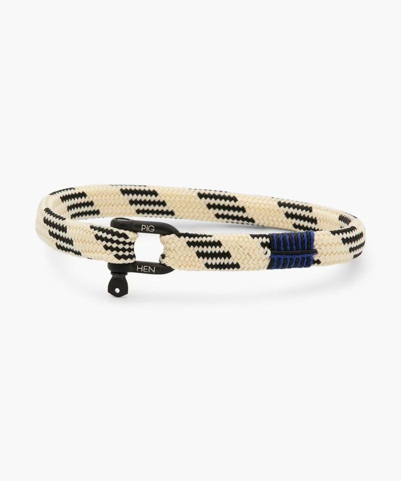 [PIG-P19-213903-XL] Bracelet 'Vicious Vik – Ivory Black | Black' – XL – Pig & Hen