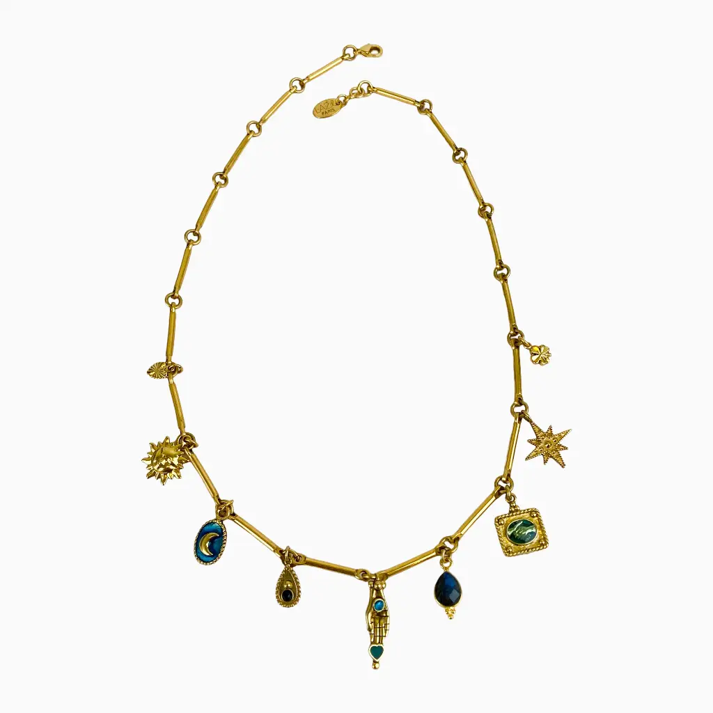 [LA2L-SACHA-0301] Collier 'Sacha pampilles' – Labradorite – LA2L