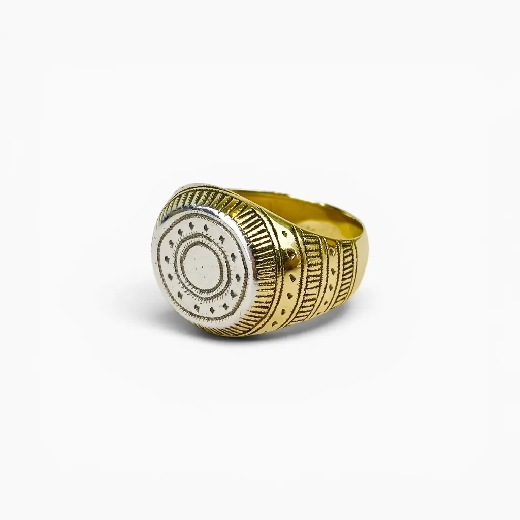 [OMBR-0001-66] Bague 'Mawli' – Argent 999 & bronze – Ombre Claire