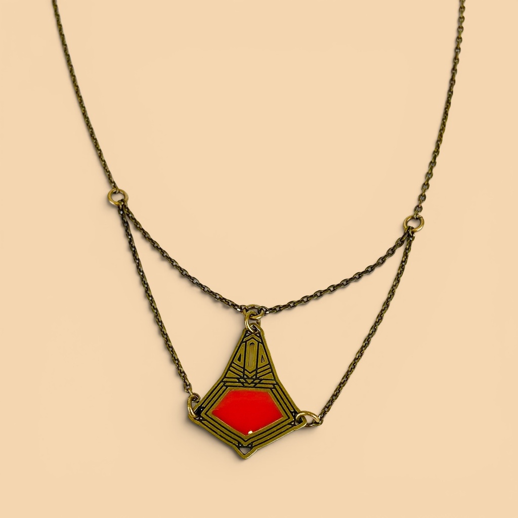 [BLAISE-E1900-VOL/CC2] Collier court 'Esprit 1900 – Volubilis' – Amélie Blaise