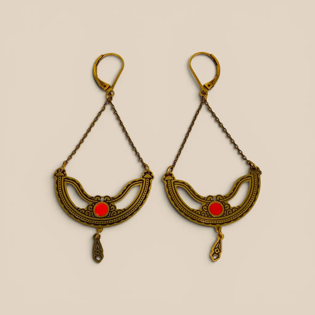 [BLAISE-RUM-R3.4.4] Boucles d'oreilles 'Rumba – La Havane' – Amélie Blaise