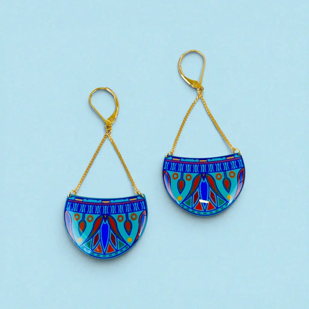 [BLAISE-CLE/BOGM1] Boucles d'oreilles 'Le Mystère de Cléopâtre' – Amélie Blaise