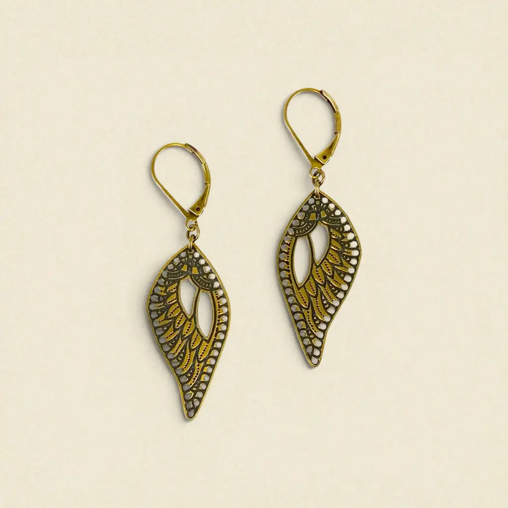 [BLAISE-CLA-0414] Boucles d'oreilles 'Classiques – Douce Plume' – Amélie Blaise