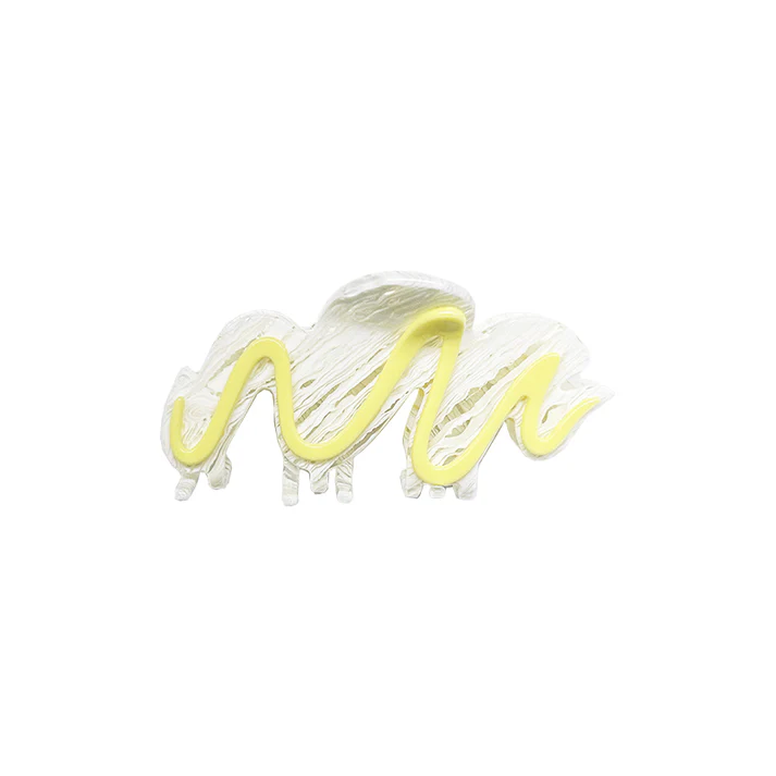 [LIKI-LK-HC2212-YW] Pince à cheveux 'Cream Biscuit – Lemon Cream' – Likio