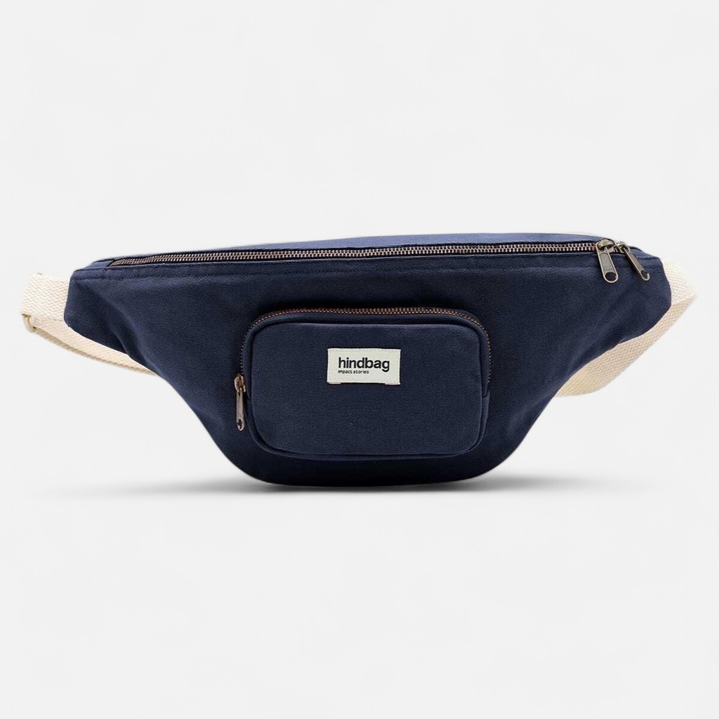 [HIND-7HINDSOFIA_BM] Sac banane XL 'Sofia' – Bleu marine – Hindbag