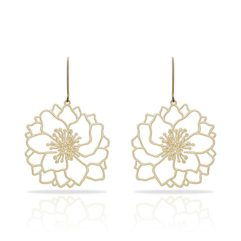 [RAS-3065048] Boucles d'oreilles 'Dalia' – Laiton plaqué or – RAS