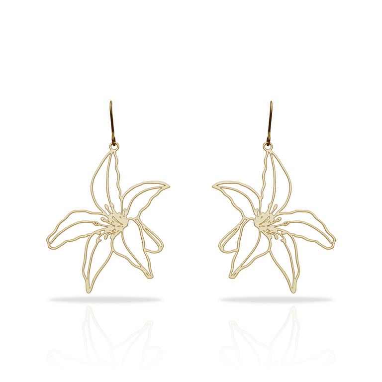 [RAS-3065050] Boucles d'oreilles 'Lirio' – Laiton plaqué or – RAS