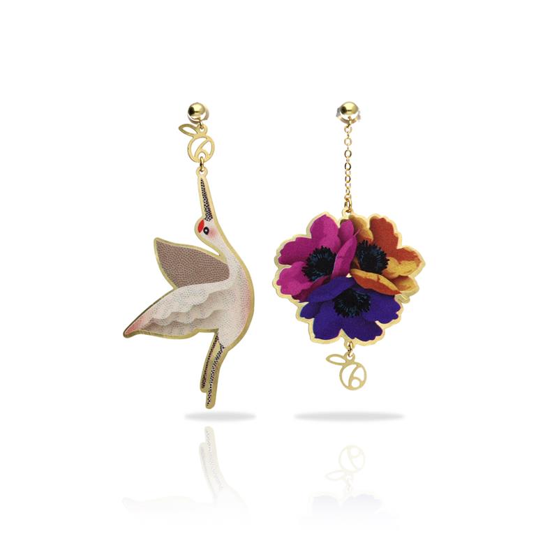 [RAS-3099002] Boucles d'oreilles dépareillées 'Arianne' – Laiton plaqué or – RAS