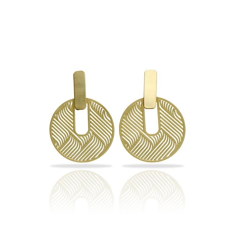 [RAS-3100005] Boucles d'oreilles 'Duna' – Laiton plaqué or – RAS