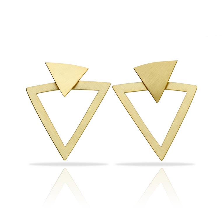 [RAS-3101011] Boucles d'oreilles 'Bau' – Laiton plaqué or – RAS