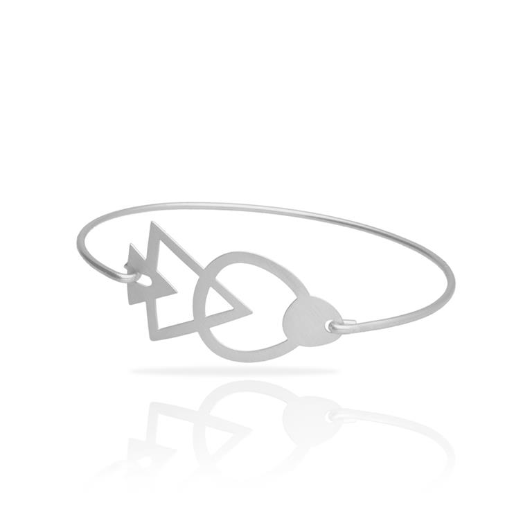 [RAS-3101034] Bracelet 'Bau' – Laiton plaqué argent – RAS