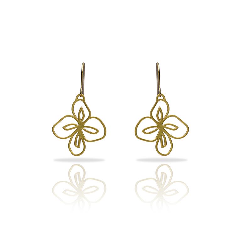 [RAS-3104002] Boucles d'oreilles 'Inflores' – Laiton plaqué or – RAS