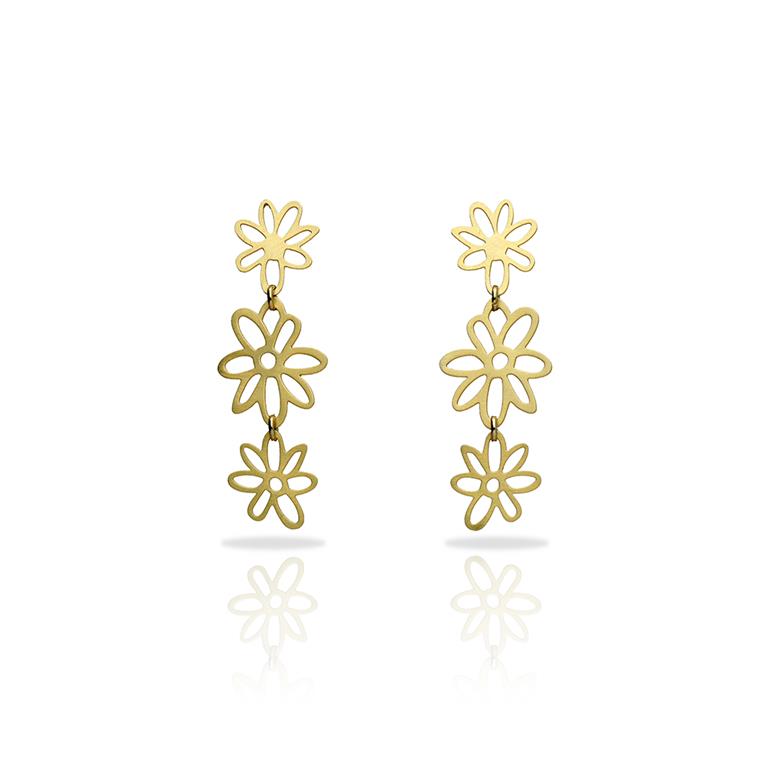 [RAS-3106003] Boucles d'oreilles 'Awen' – Laiton plaqué or – RAS