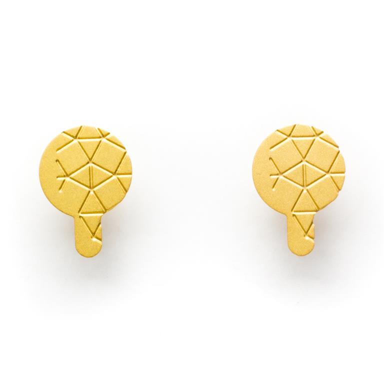 [RAS-3PSS01005] Boucles d'oreilles 'Pascal Suter' – Laiton plaqué or – RAS