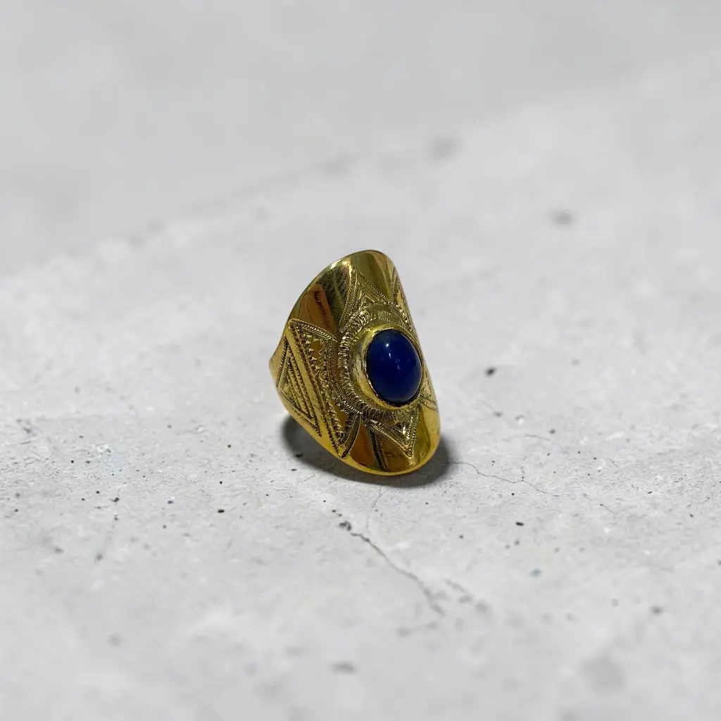 [BADO-0062-57] Bague touareg – Laiton – Lapis Lazuli [0062]