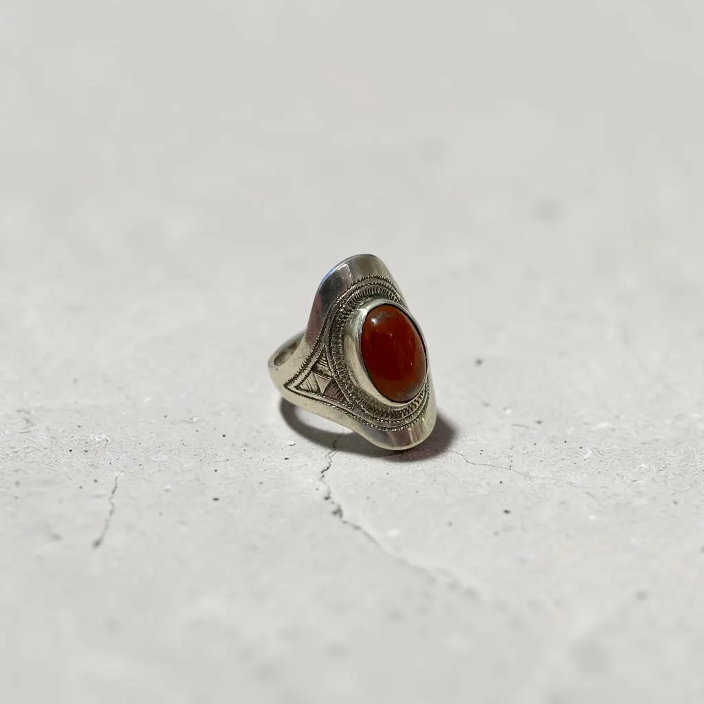[BAAR-3559-60] Bague touareg – Argent – Cornaline [3559]