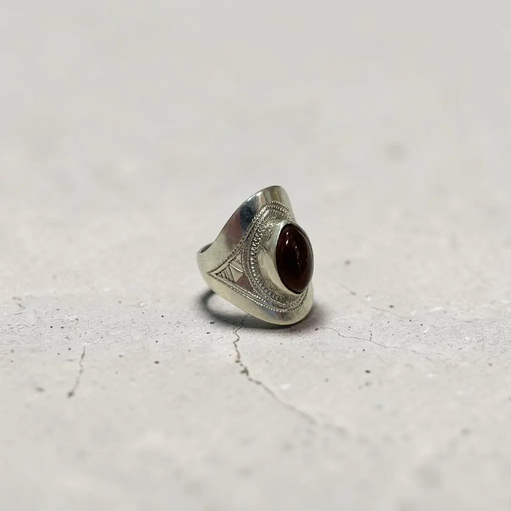 [BAAR-3560-51] Bague touareg – Argent – Cornaline [3560]