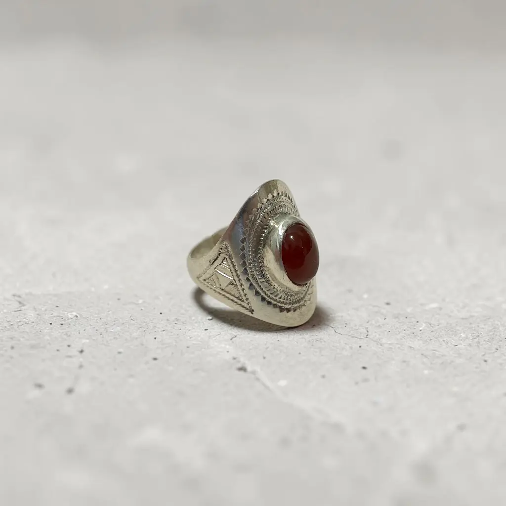[BAAR-3562-53] Bague touareg – Argent – Cornaline [3562]