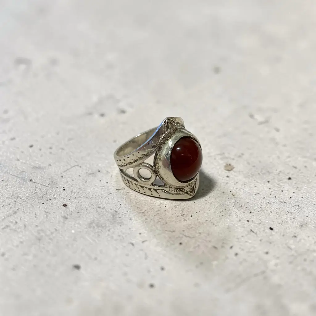 [BAAR-3564-52] Bague touareg – Argent – Cornaline [3564]
