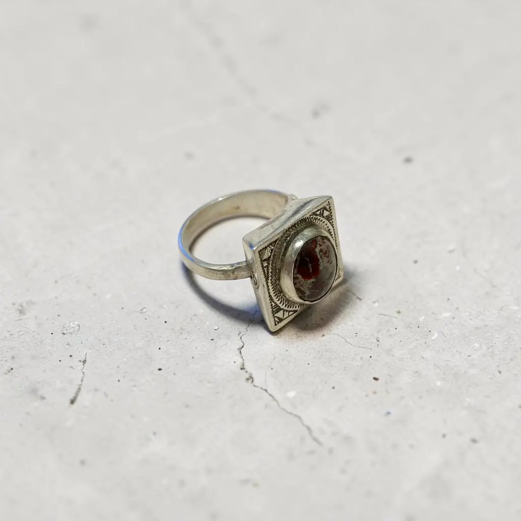 [BAAR-3565-57-A] Bague touareg – Argent – Jaspe [3565]