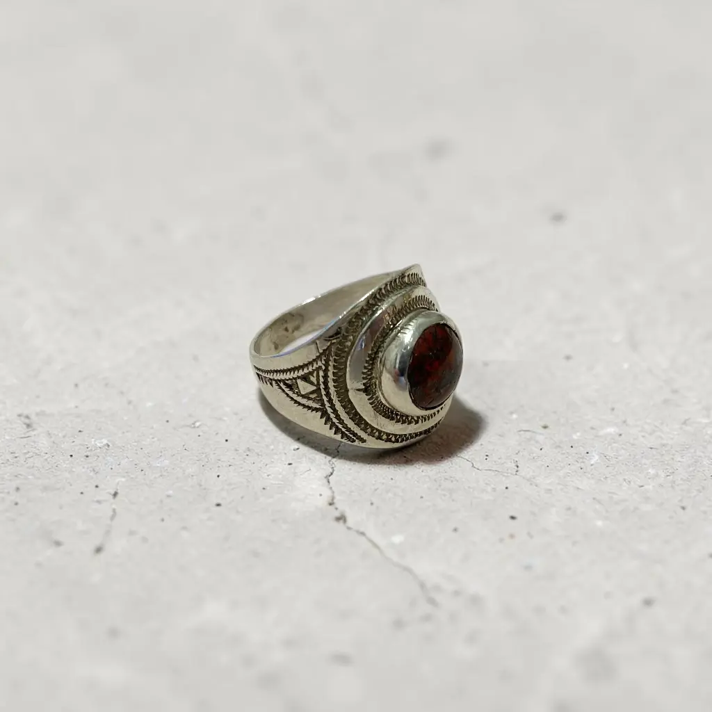[BAAR-3567-59] Bague touareg – Argent – Jaspe [3567]
