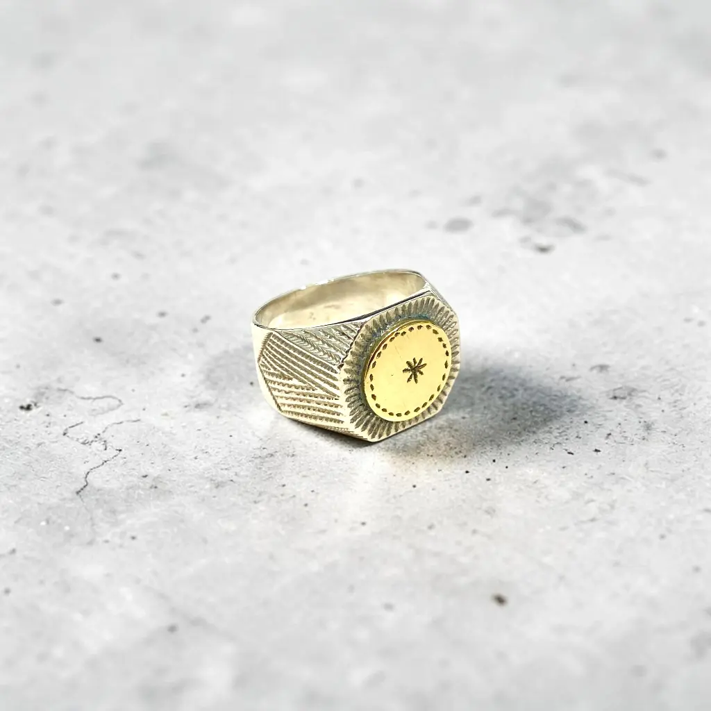 [OMBR-0010-66] Bague 'Aloïs' – Argent 999 & bronze – Ombre Claire