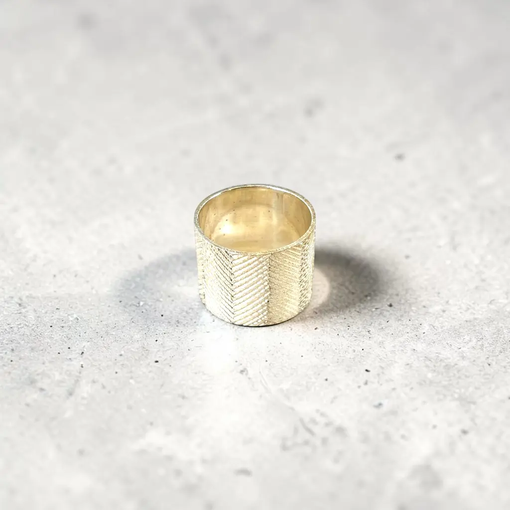 [OMBR-0013-54] Bague 'Large' – Argent 999 – Ombre Claire