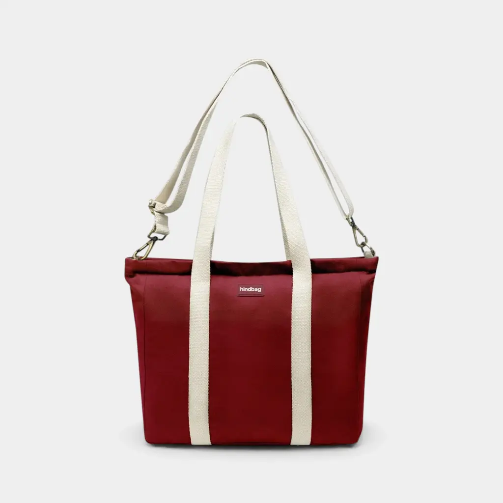 [HIND-7HINDCESAR_COT_BDX_ETST] Sac cabas 'César' – Bordeaux – Hindbag