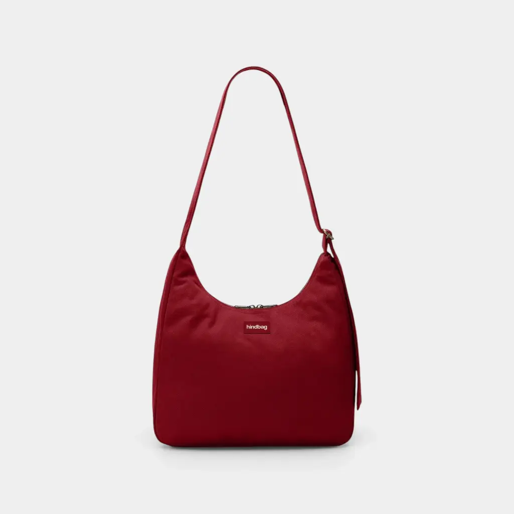 [HIND-7HINDCLAIRE_COT_BDX_ETST] Sac hobo 'Claire' – Bordeaux – Hindbag